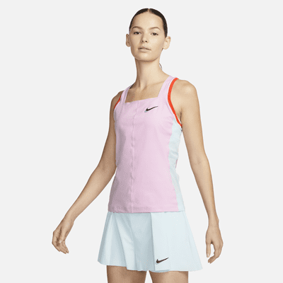 NikeCourt Dri-FIT Slam Tennistanktop voor dames. Nike BE