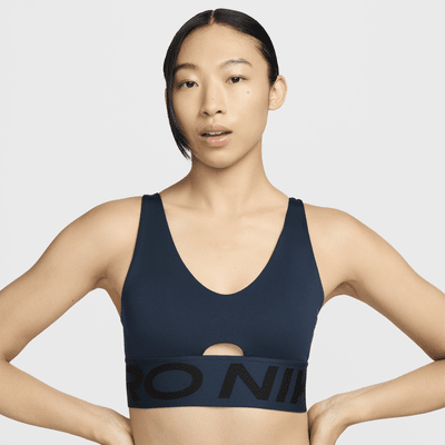 Nike Pro Indy Plunge gepolsterter Sport-BH mit mittlerem Halt