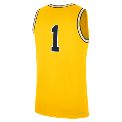 Michigan Wolverines Replica Men's Jordan Brand College Basketball Jersey