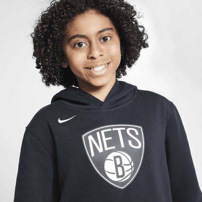 Brooklyn Nets Sudadera con capucha de tejido Fleece Nike de la NBA - Niño/a