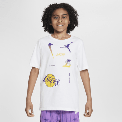 Los Angeles Lakers Courtside Statement Edition Older Kids' Jordan NBA Max90 T-Shirt