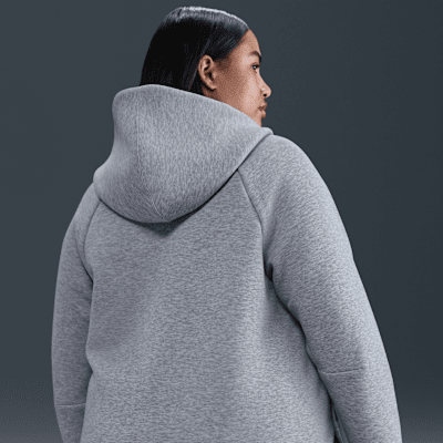 Nike Sportswear Tech Fleece Windrunner hosszú cipzáras, kapucnis női pulóver (plus size)