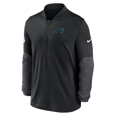 Playera Nike Dri-FIT de la NFL de medio cierre para hombre Carolina Panthers Feel The Pressure