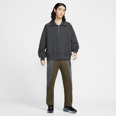 나이키 테크 남성 컬러 블록 오픈 헴 플리스 팬츠