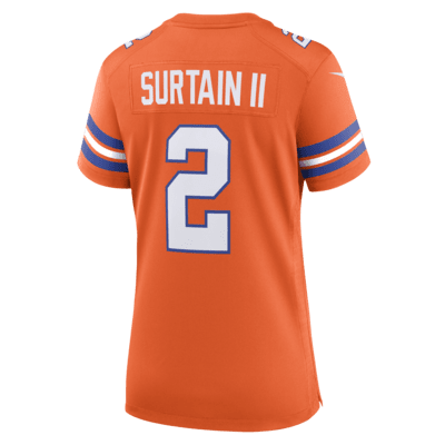 Jersey de fútbol americano Nike de la NFL Game para mujer Patrick Surtain II Denver Broncos