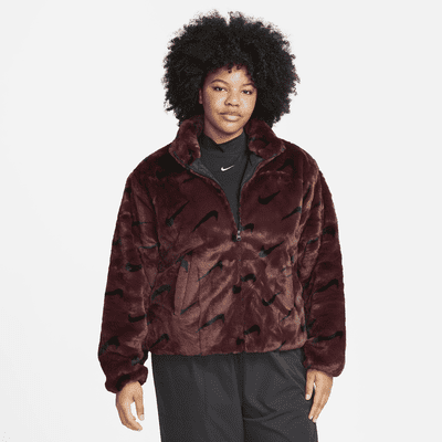 Nike Sportswear Women's Printed Faux Fur Jacket (Plus Size). Nike UK