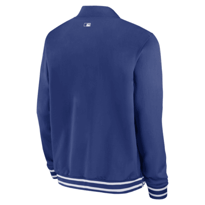 Chamarra bomber de la MLB de cierre completo Nike para hombre Kansas City Royals Authentic Collection