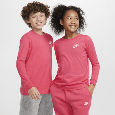 Playera de manga larga para niños grandes Nike Sportswear