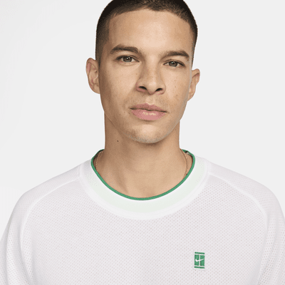 Haut de tennis à manches courtes NikeCourt Heritage pour homme