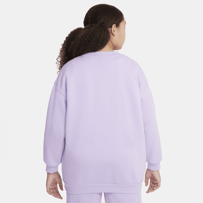 Nike Sportswear Club Fleece Big Kids' (Girls') Oversized Sweatshirt (Extended Size)