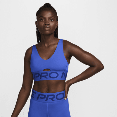 Nike Pro Indy Plunge gepolsterter Sport-BH mit mittlerem Halt