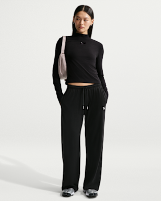 Женские  Nike Sportswear Chill Knit Mid-Rise Lightweight Open-Hem Pants