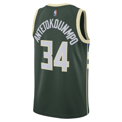 Women's Nike 2022 Icon Edition Giannis Antetokounmpo Milwaukee Bucks T-Shirt / Medium