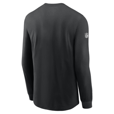 Playera de manga larga Nike Dri-FIT de la NFL para hombre Baltimore Ravens Sideline Team Issue