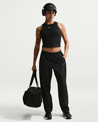 Женские  Nike One Dri-FIT Mid-Rise Woven Pants