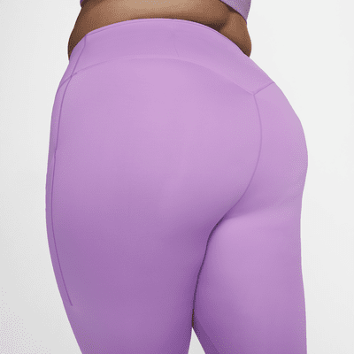 Leggings con bolsillos de 7/8 de tiro alto de sujeción firme para mujer (talla grande) Nike Go