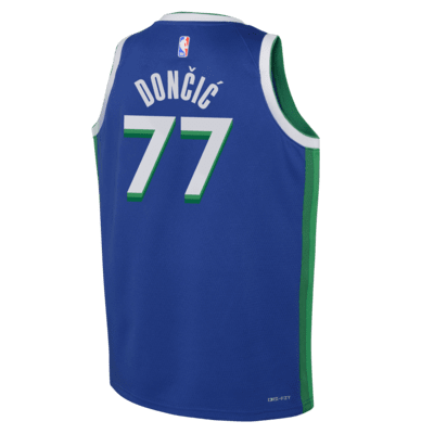 Luka Doncic Dallas Mavericks City Edition Nike Swingman NBA-jersey met Dri-FIT voor kids