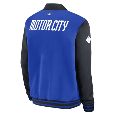 Detroit Tigers Authentic Collection City Connect Game Time Men's Nike MLB Full-Zip Bomber Jacket