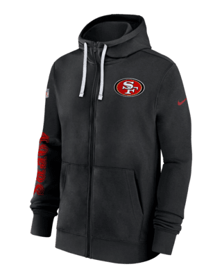 Мужское худи San Francisco 49ers Sideline Team Issue Club Nike Full Zip Hoodie