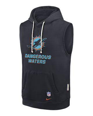 Мужское худи Miami Dolphins Rivalries Collection Sideline Nike Dri-FIT NFL Sleeveless Pullover Hoodie