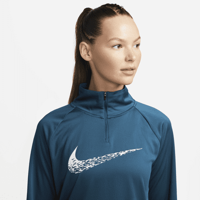 Nike Top Training Mujer Dri-Fit Swoosh celeste