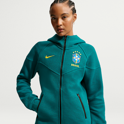 Brazil Tech Fleece Windrunner Women's Nike Soccer Full-Zip Hoodie from Nike - $170