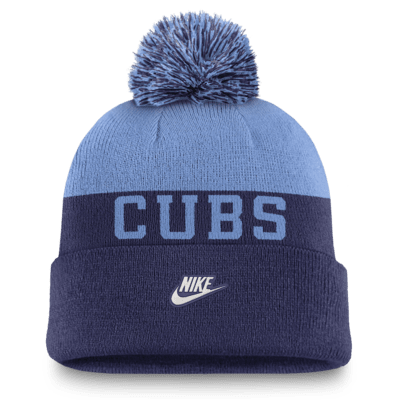 Chicago Cubs Rewind Peak Men's Nike MLB Cuffed Pom Beanie