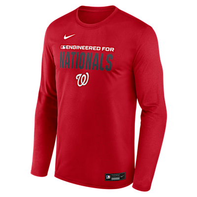 Washington Nationals Authentic Collection Team Issue Men's Nike Dri-FIT MLB Long-Sleeve T-Shirt