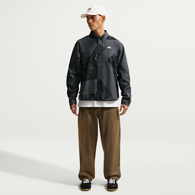 나이키 SB 남성 긴팔 버튼업 스케이트보딩 탑