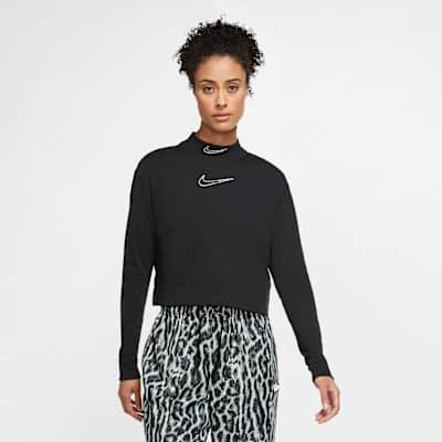 nike cropped long sleeve shirt