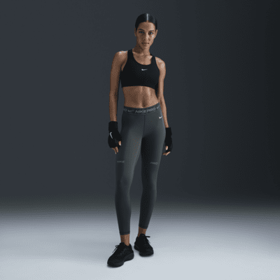 Nike Pro 7/8-Tights mit mittelhohem Bund und Grafik für Damen