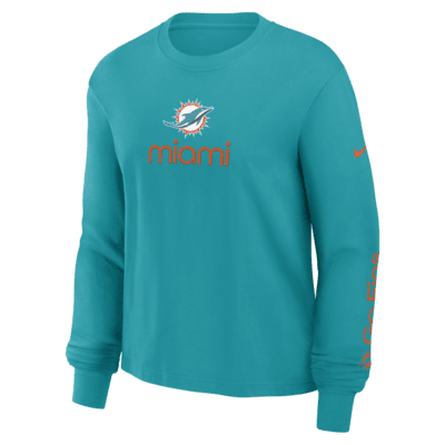 Miami Dolphins Boxy Women's Nike NFL Long-Sleeve T-Shirt