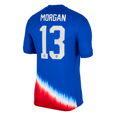 Jersey de fútbol Nike Dri-FIT del USWNT visitante 2024 Stadium para hombre Alex Morgan