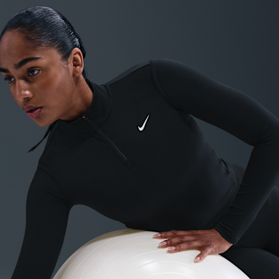 Dámská střední vrstva Nike One Fitted Dri-FIT se čtvrtinovým zipem