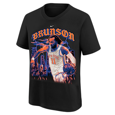 Jalen Brunson New York Knicks City Edition Big Kids' Nike NBA T-Shirt