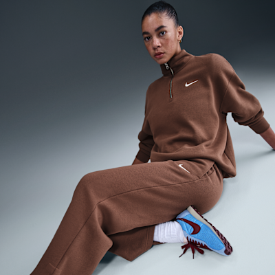 Nike Sportswear Phoenix Fleece Women's High-Waisted Wide-Leg Tracksuit Bottoms