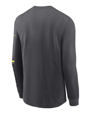 Nike Men's Philadelphia Eagles 2023 Volt Dri-FIT Anthracite Long Sleeve T- Shirt