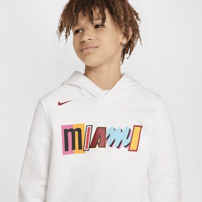 Miami Heat City Edition Nike NBA-Fleece-Hoodie für ältere Kinder