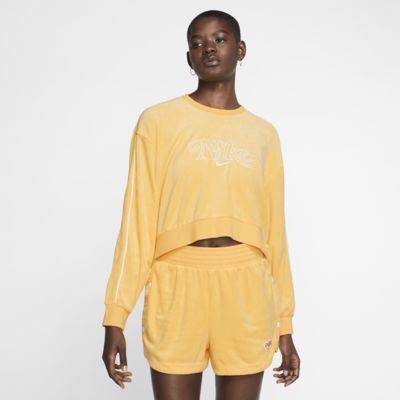 nike heritage crew sweatshirt yellow