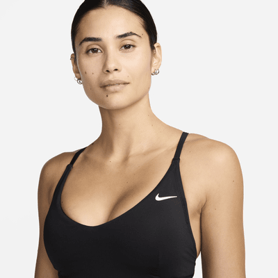 Top de midkini con cuello en V para mujer Nike Swim