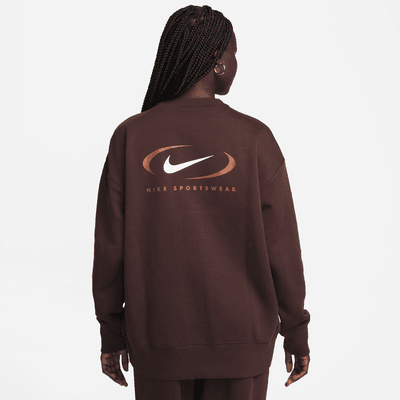 Sudadera oversized de cuello redondo de tejido Fleece para mujer Nike Sportswear Phoenix