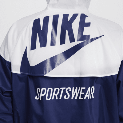 เสื้อแจ็คเก็ตมีซับในผู้ชายแบบทอ Nike Windrunner