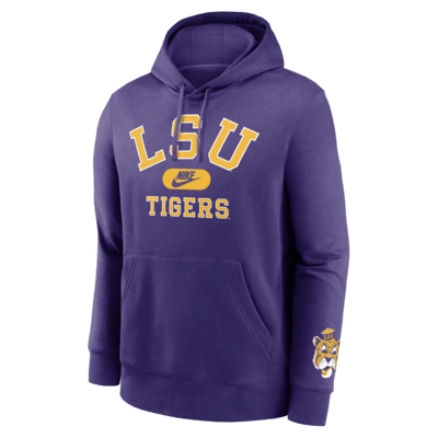 Sudadera con gorro sin cierre universitaria Nike para hombre LSU Tigers Legacy Club Foundational