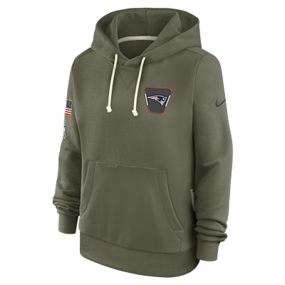New England Patriots Salute to Service Sideline Women's Nike Dri-FIT NFL Pullover Hoodie