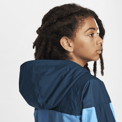 Chamarra Repel para niños talla grande Nike Sportswear Windrunner EasyOn