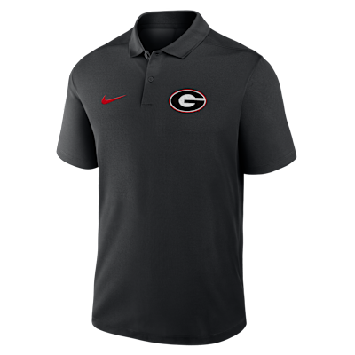 Polo universitario Nike Dri-FIT para hombre Georgia Primetime Victory Primary Logo