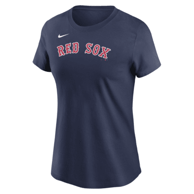 Playera Nike de la MLB para mujer Boston Red Sox Wordmark