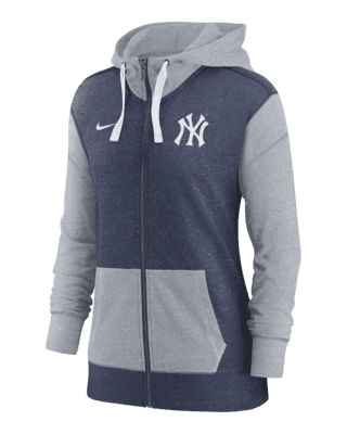 NIKE MLB New York Yankees Men's Size 2XL Full Zip Grey/Blue Hood