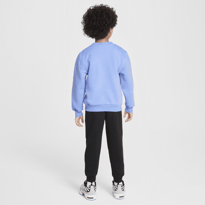 Nike Sportswear Powder Play 2-teiliges, leichtes Fleece-Rundhalsshirt-Set für jüngere Kinder