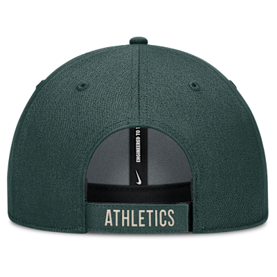 Gorra Nike Dri-FIT de la MLB ajustable para hombre Athletics Statement Club